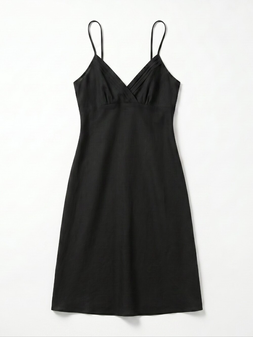 Helen Wang New York Black Contrast Trim V-Neck Slip Dress Size 4 - Picture 3 of 6